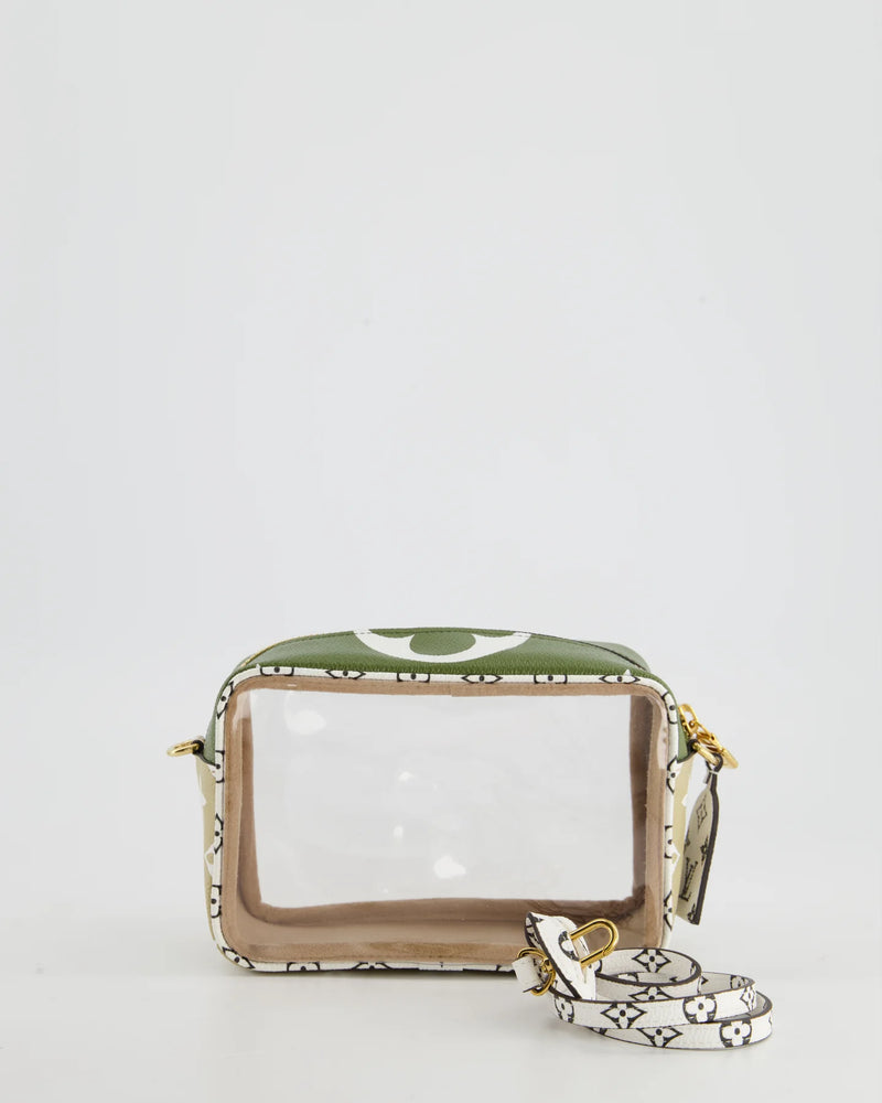 LOUIS VUITTON KHAKI AND BEIGE MONOGRAM BEACH POUCH