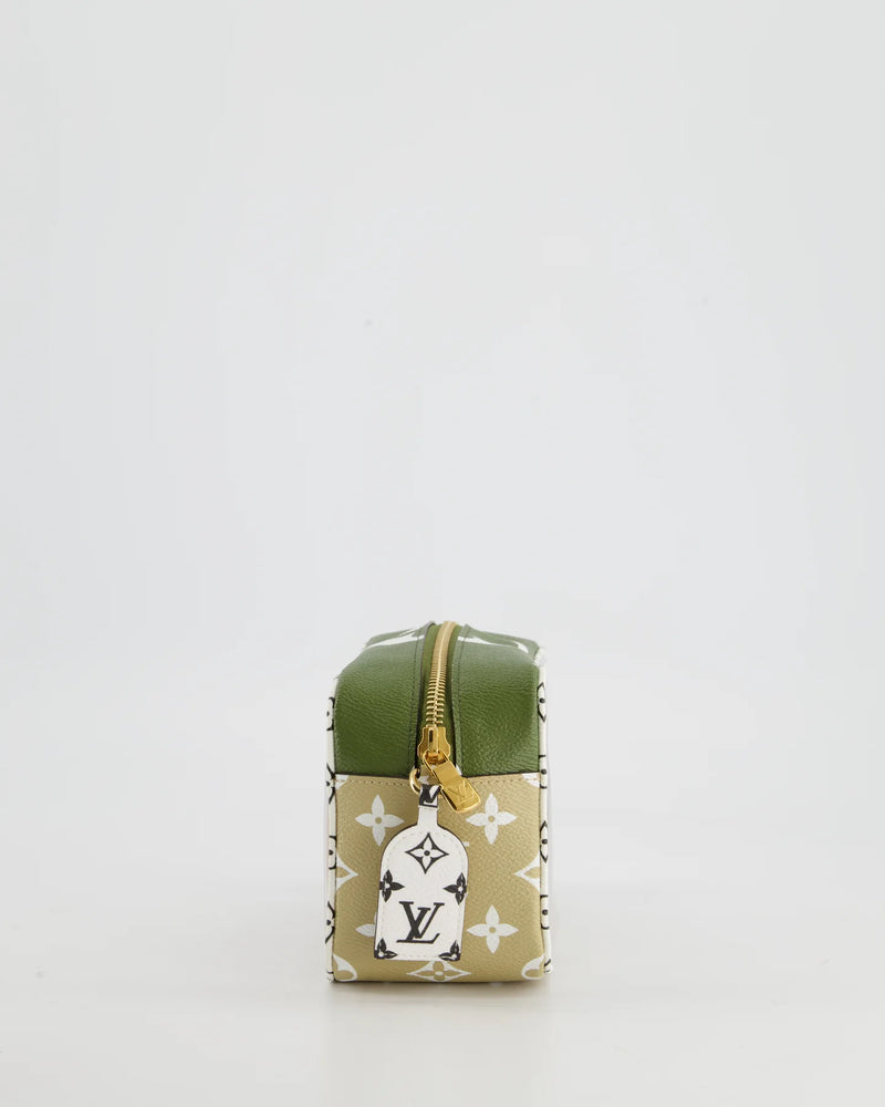 LOUIS VUITTON KHAKI AND BEIGE MONOGRAM BEACH POUCH