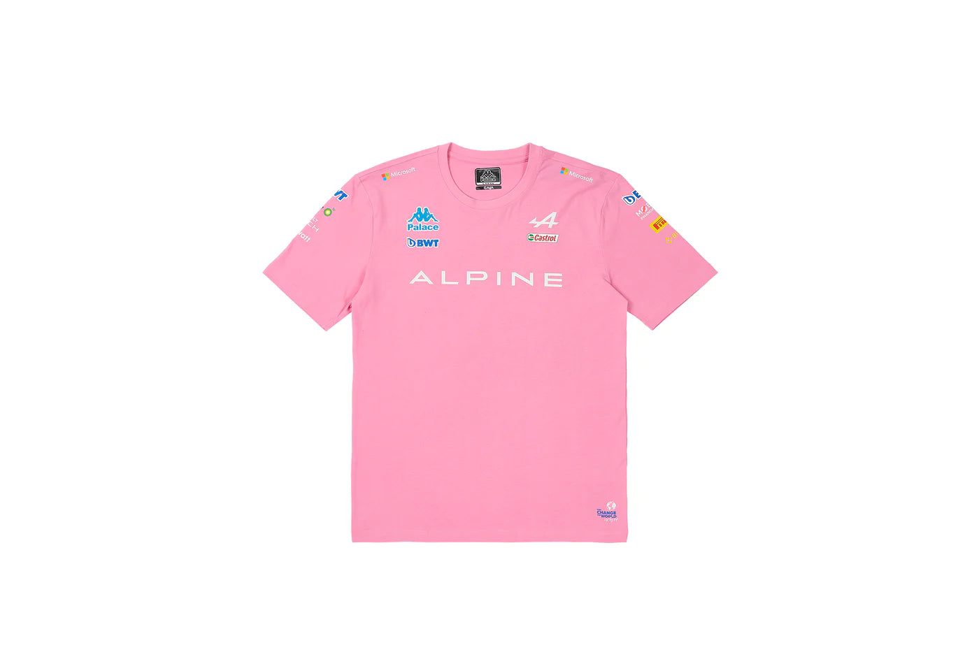 PALACE X KAPPA FOR ALPINE T SHIRT PINK