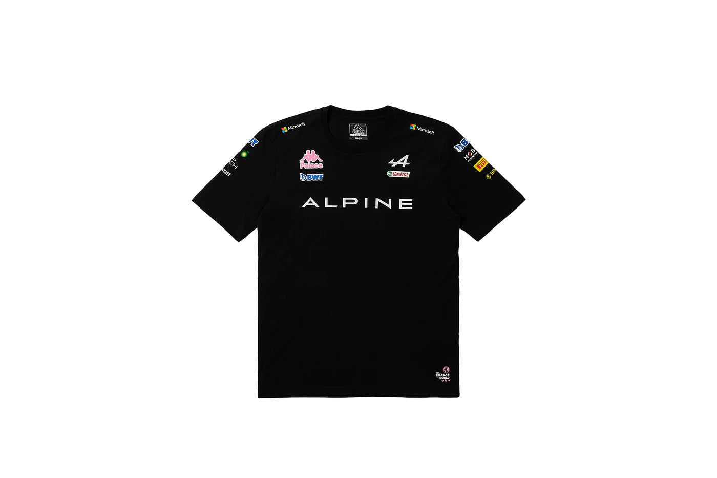PALACE X KAPPA FOR ALPINE T SHIRT BLACK