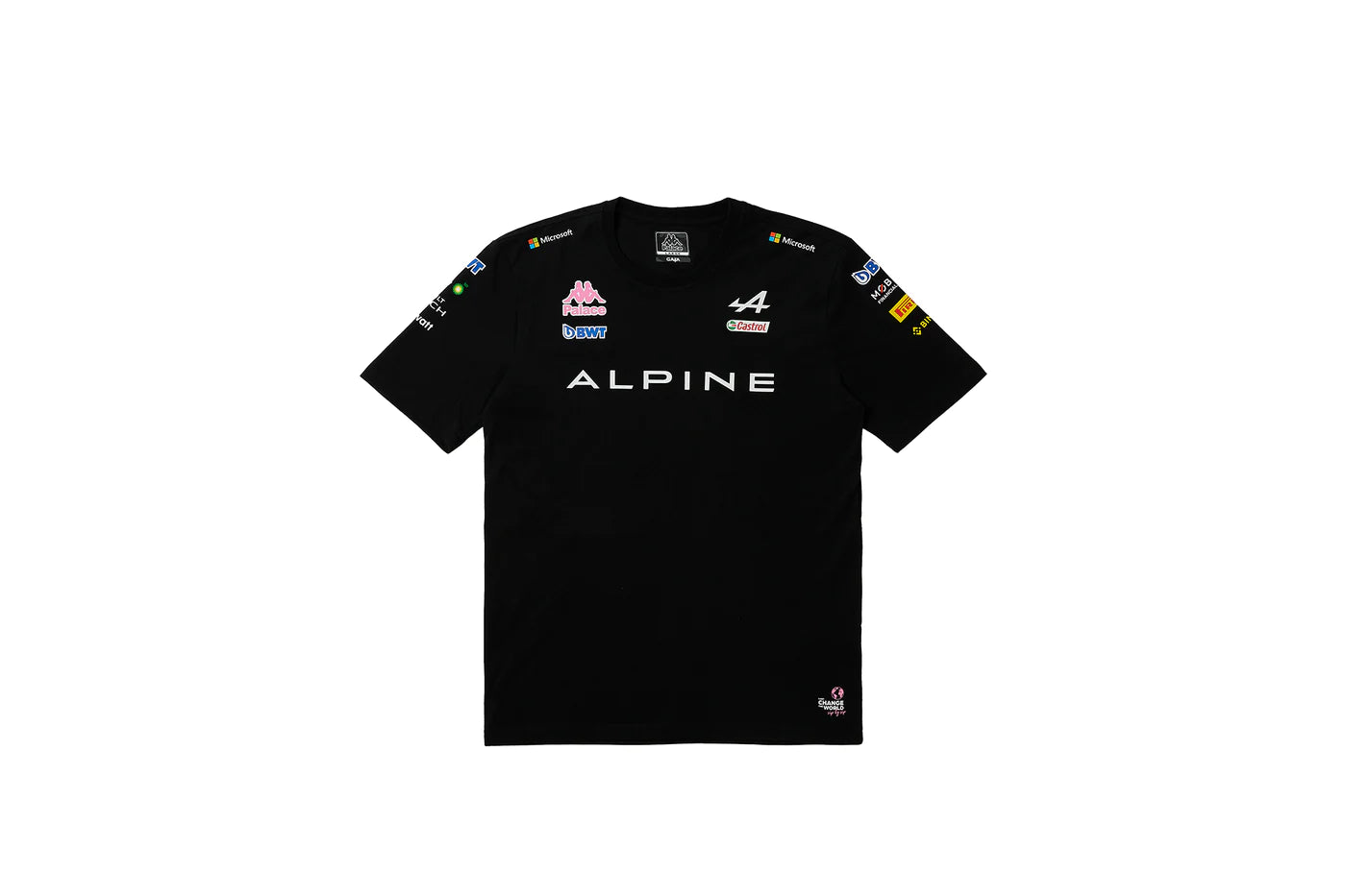 PALACE X KAPPA FOR ALPINE T-SHIRT BLACK