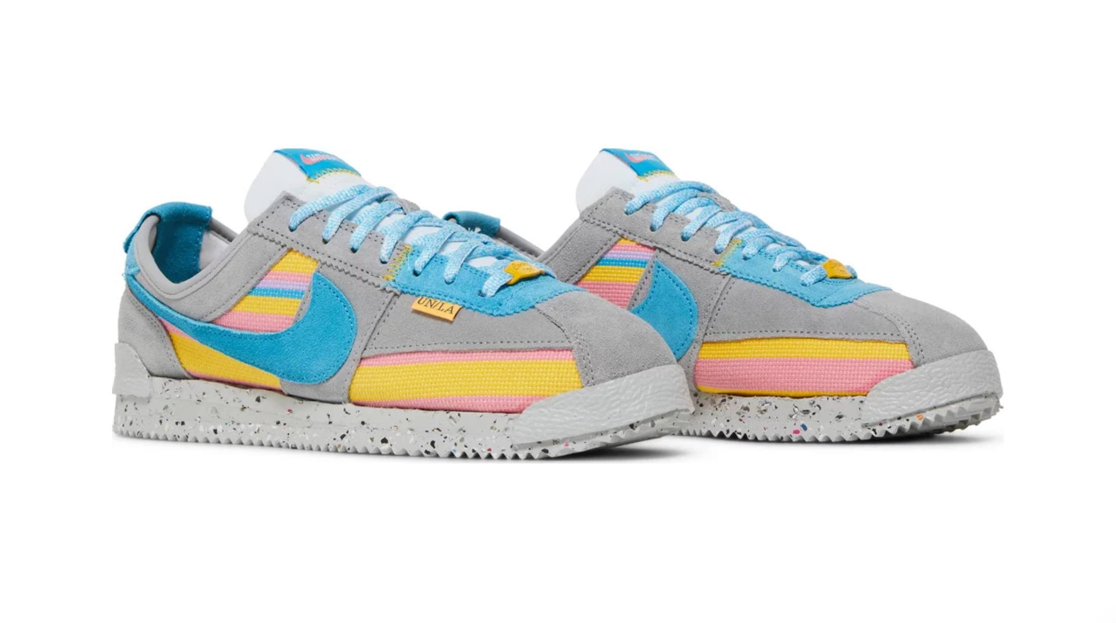Orange and 2025 blue nike cortez