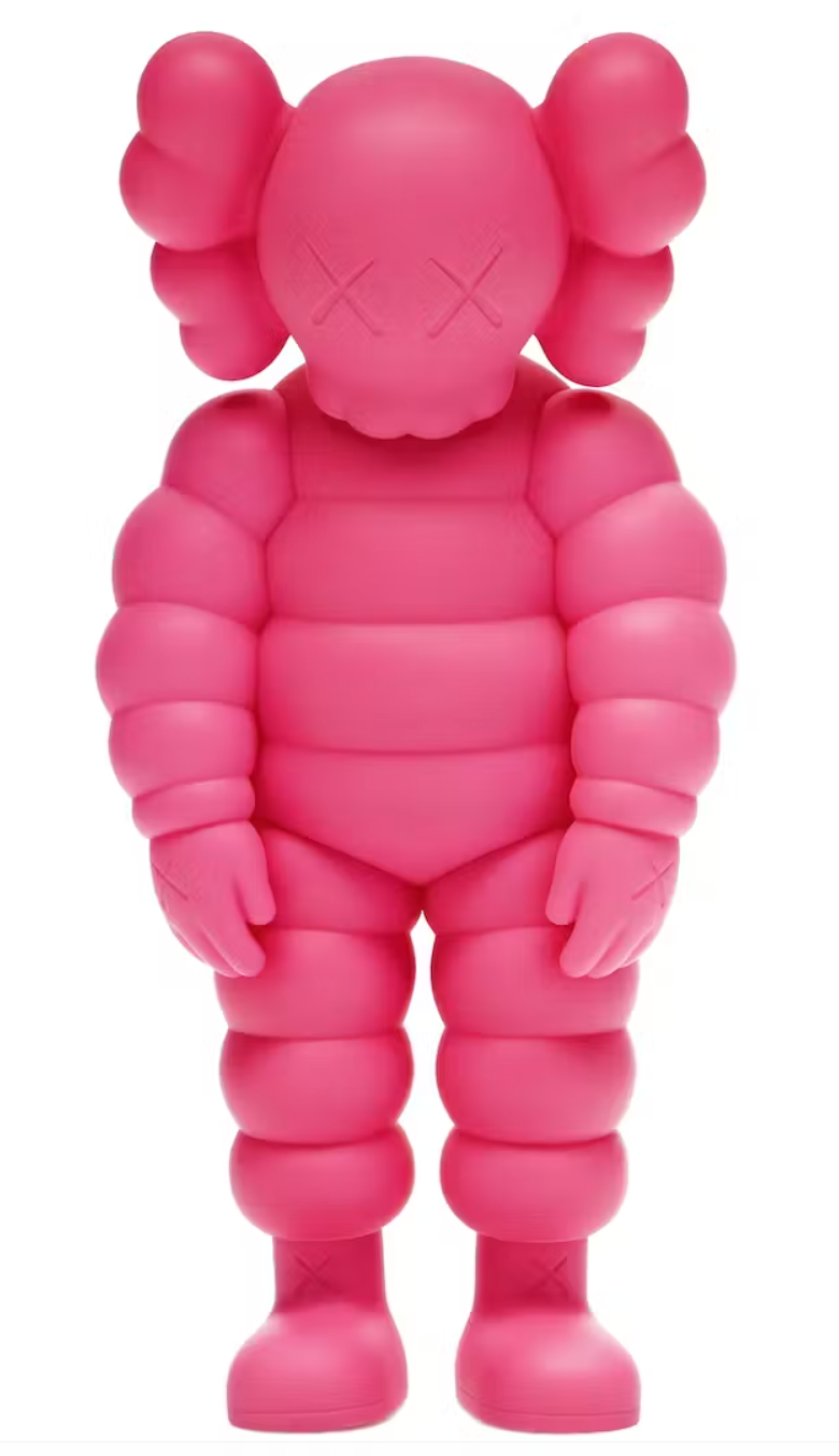 KAWS WHAT PARTY VINYLFIGUR PINK