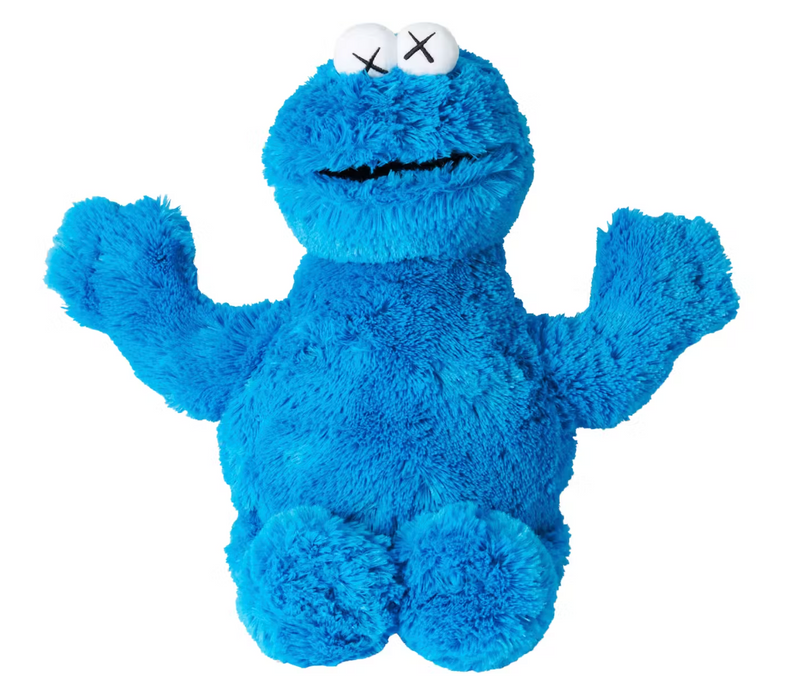 PELUCHE KAWS BARRIO S SAMO UNIQLO MONSTRUO DE LAS GALLETAS AZUL