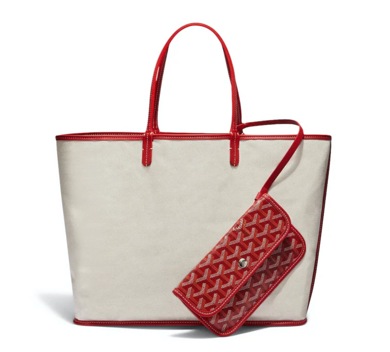 goyard tote red