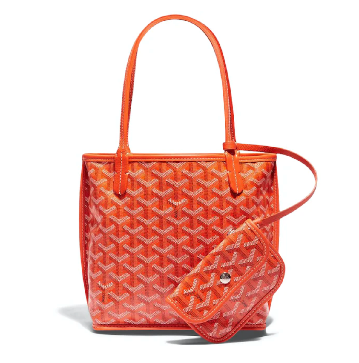 GOYARD ANJOU TOTE MINI ORANGE - Chanel Pre-Owned 1996-1997 denim CC  cosmetic vanity bag - bally black large bag