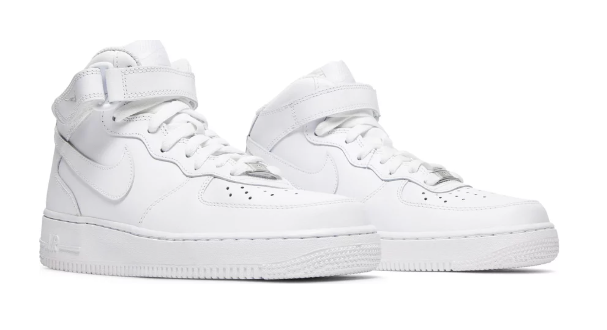 NIKE AIR FORCE 1 MID TRIPLE WHITE WOMEN'S