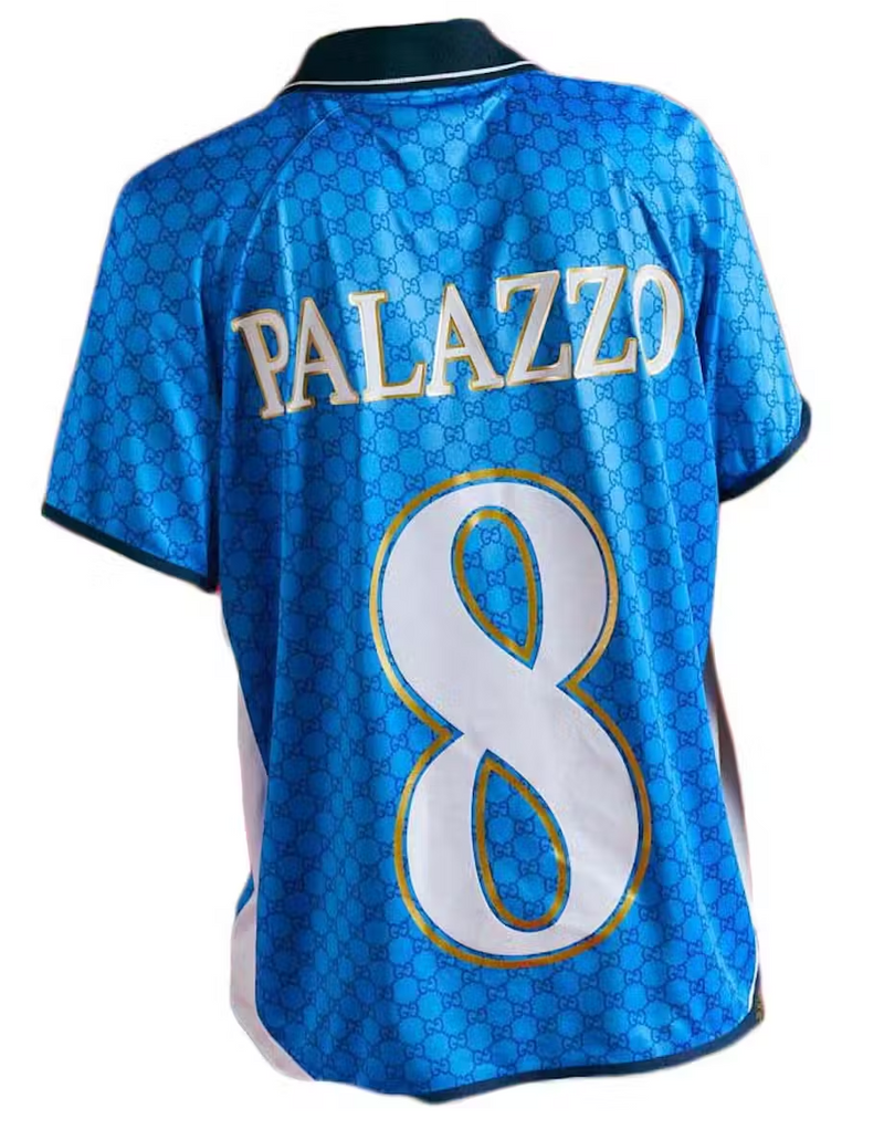 Buy Gucci x Palace Printed Football Technical Jersey T-Shirt 'Blue' -  720341 XJE17 4447