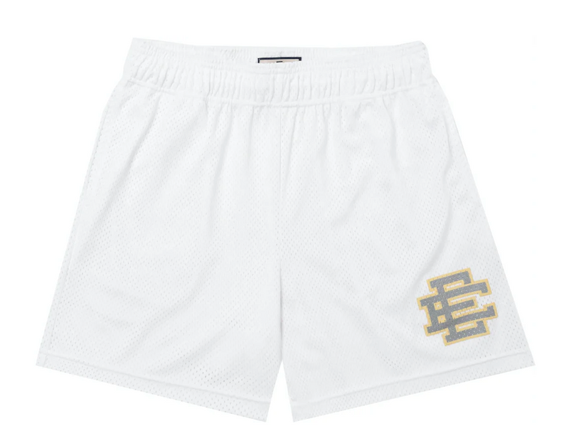 ERIC EMANUEL EE BASIC SHORT WHITE/METALLIC SILVER