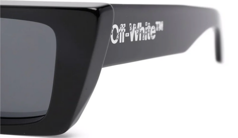OFF-WHITE MARFA RECTANGULAR FRAME SUNGLASSES BLACK/DARK GREY/WHITE