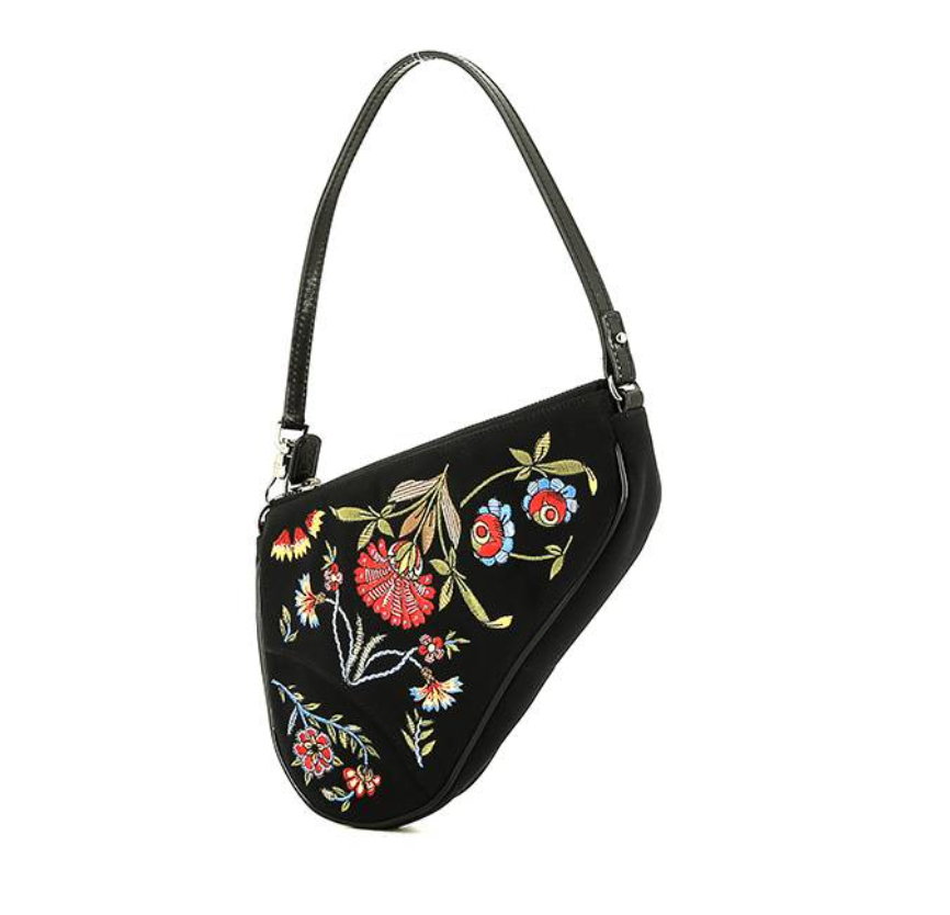 Vintage black dior saddle bag cheap
