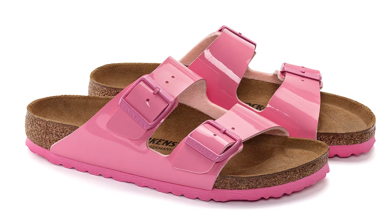 Birkenstock arizona shop metallic pink