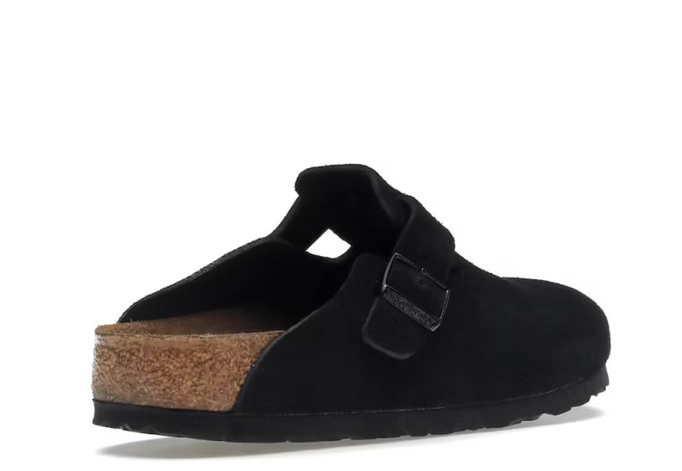 Birkenstock black sales suede boston