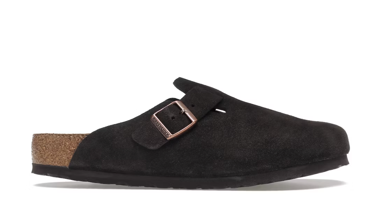 Birkenstock boston mocha suede sales