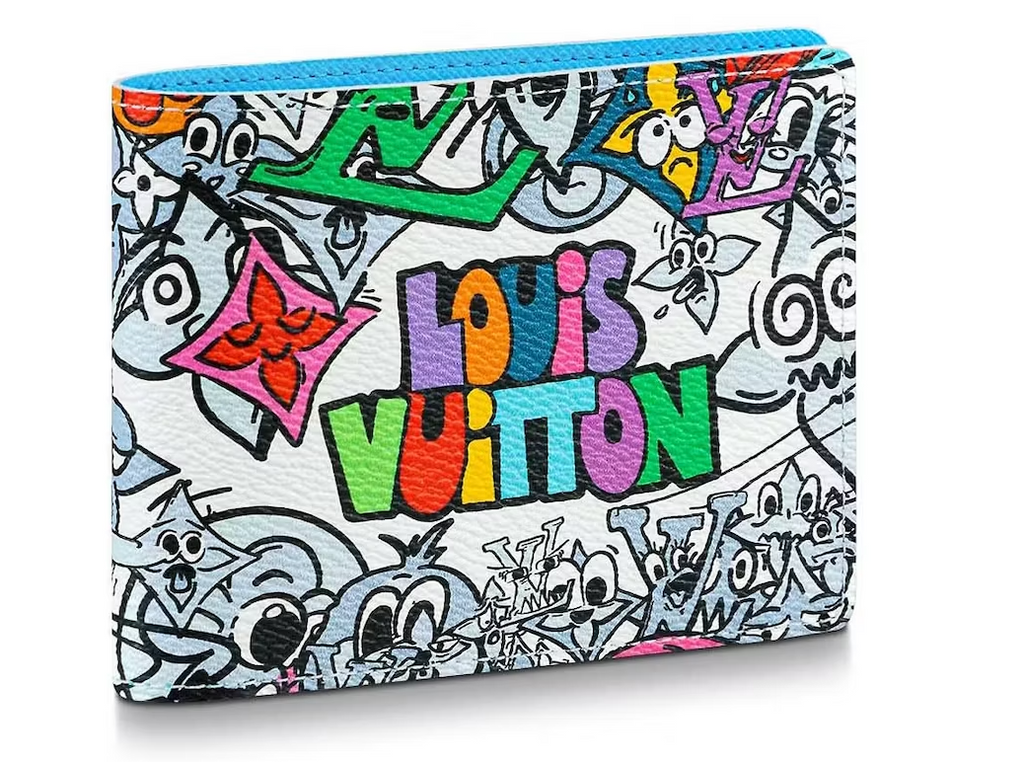 NTWRK - PRELOVED Louis Vuitton White MULTICOLOR Mini Zippy Wallet