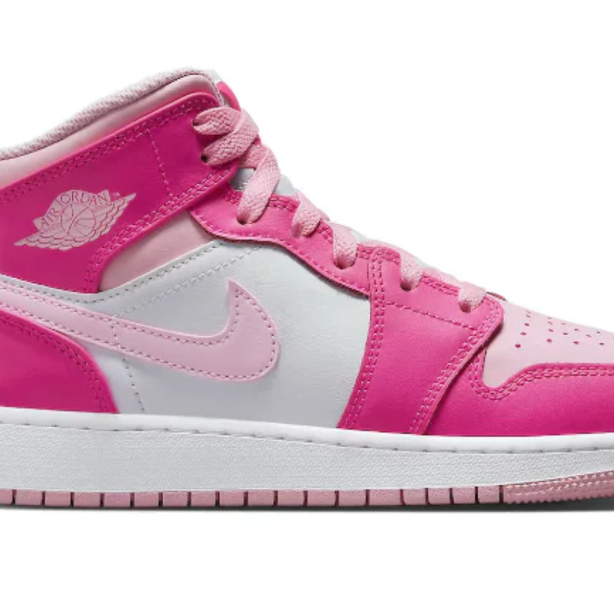 JORDAN 1 MID WHITE FIERCE PINK PS