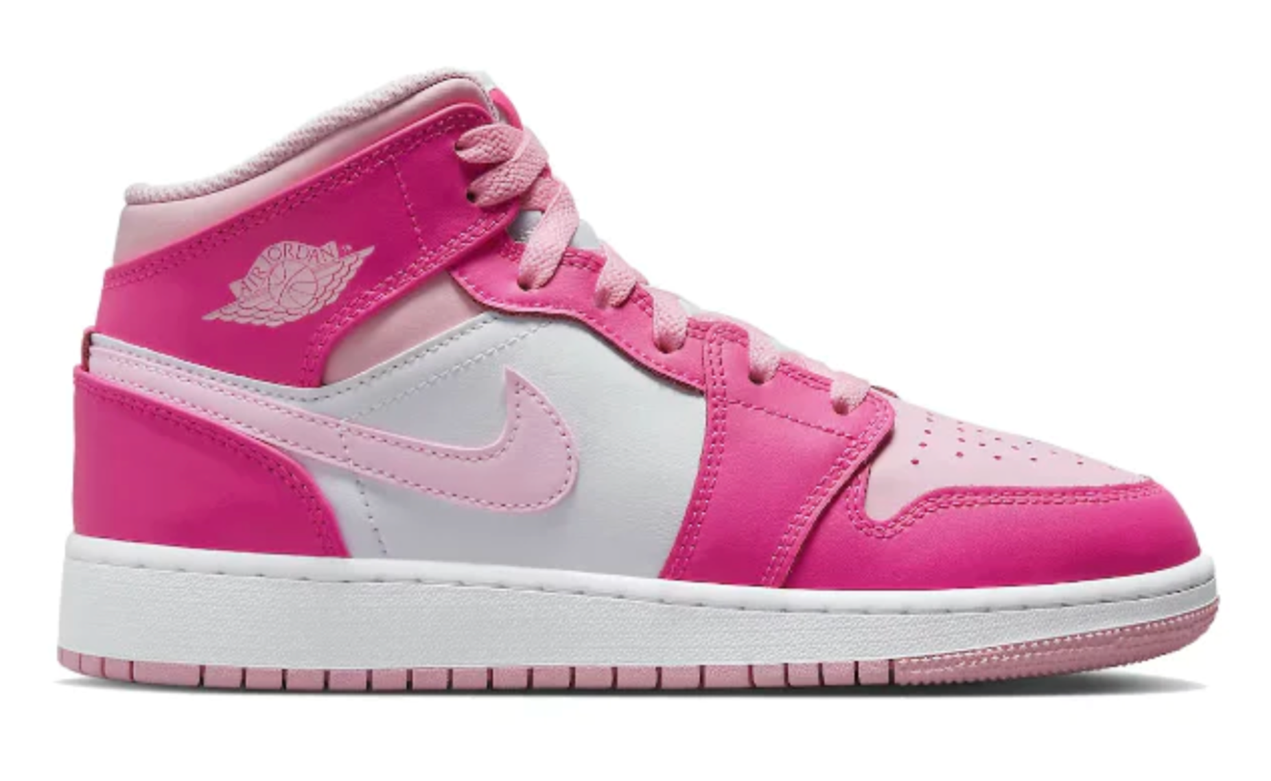 JORDAN 1 MID FIERCE PINK (GS)