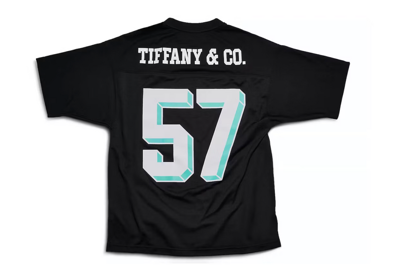 TIFFANY & CO. X NFL X MITCHELL & NESS FOOTBALL JERSEY BLACK/TIFFANY BLUE