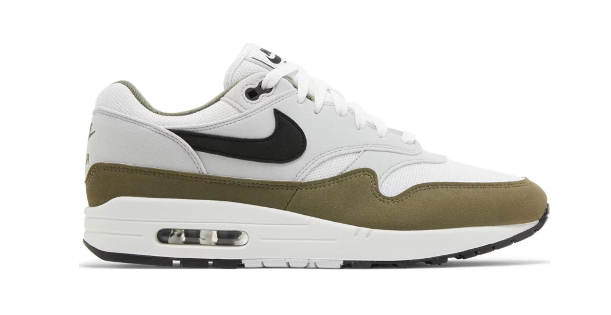 NIKE AIR MAX 1 WHITE BLACK MEDIUM OLIVE