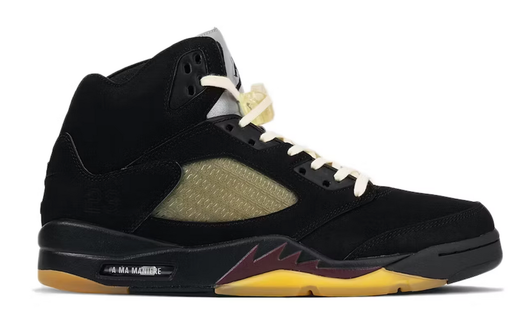 Jordan 5s black and 2025 gold