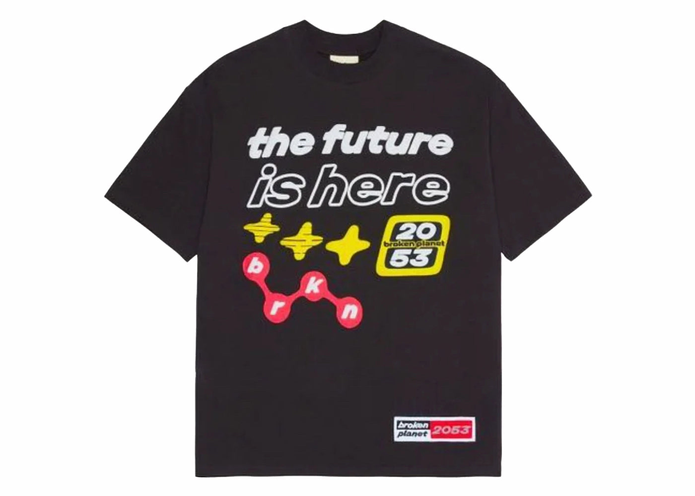 BROKEN PLANET THE FUTURE IS HERE T-SHIRT BLACK