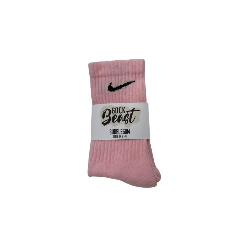 SOCK BEAST - INDIVIDUELLE NIKE CREW BUBBLEGUM