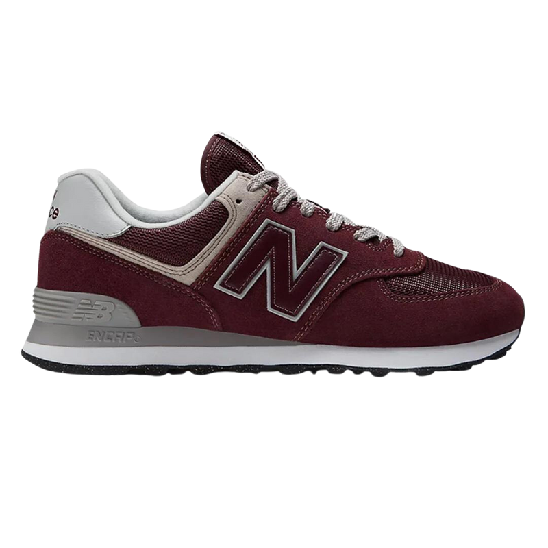 WIDE FIT NEW BALANCE RUNNING TRAINERS BURGUNDY MEN'S