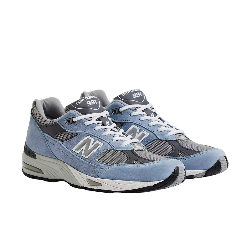 NEW BALANCE 991 MADE IN ENGLAND DUSTY BLUE ALLOY SMOKED PEARL
