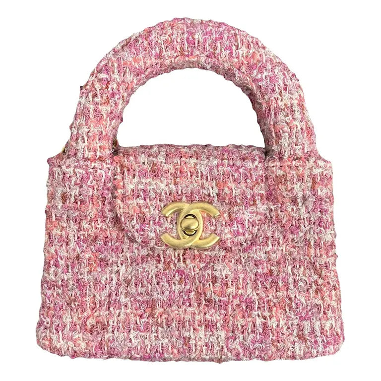 CHANEL Tweed Mini Bag Pink