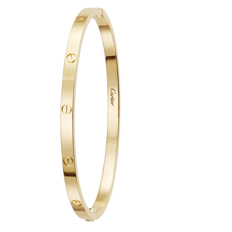 Cartier Love Bangle Bracelet Diamond Paved 18K Yellow Gold Size 17 | The  Diamond Oak