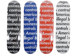SUPREME ILLEGAL BUSINESS SKATEBOARD DECK BLACK/BLUE/RED/WHITE SET