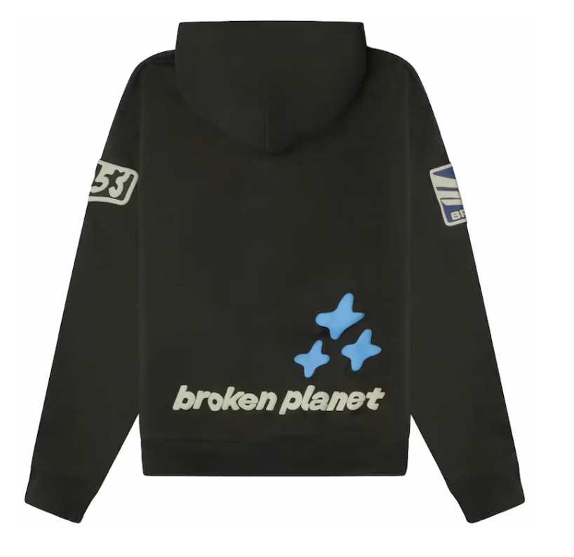 BROKEN PLANET ESCAPE TO THE FUTURE HOODIE SOOT BLACK