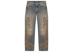 DENIM TEARS WESTERN COTTON STITCH 501 JEANS SELVEDGE DENIM