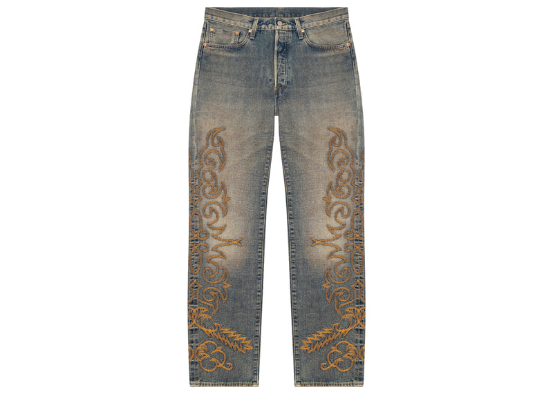 DENIM TEARS WESTERN COTTON STITCH 501 JEANS SELVEDGE DENIM