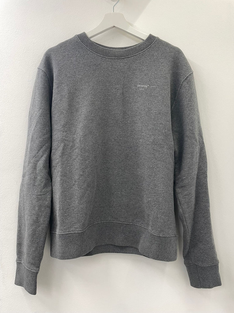 PRE LOVED - OFF WHITE GREY CREWNECK