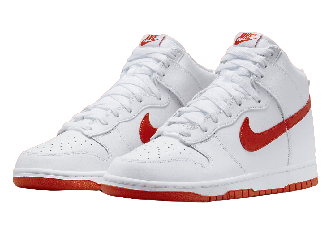 NIKE DUNK HIGH WHITE PICANTE RED (M)
