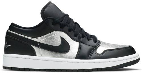 JORDAN 1 LOW SE BLACK METALLIC SILVER - The Edit LDN