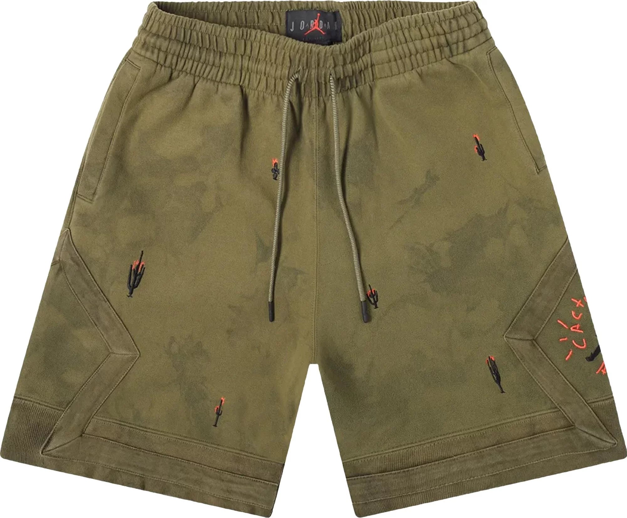 JORDAN X TRAVIS SCOTT WASHED SUEDE SHORTS