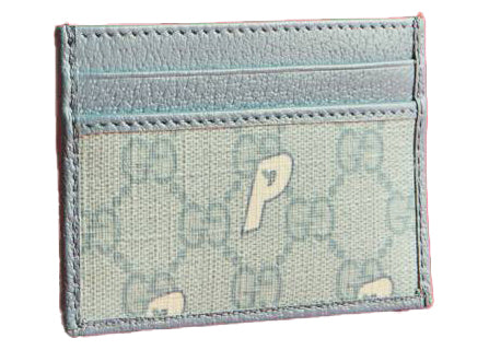 PALACE X GUCCI GG-P SUPREME CARD CASE PALE BLUE
