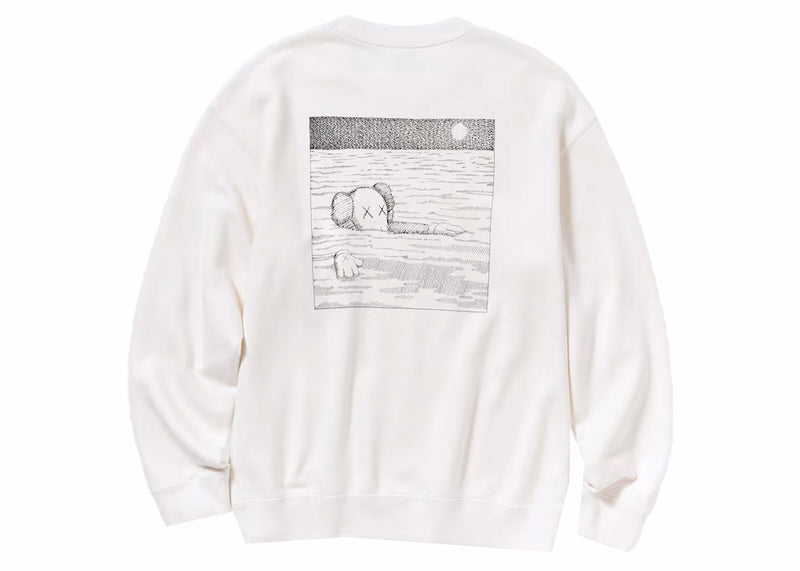 KAWS X UNIQLO LONGSLEEVE SWEATSHIRT OFF WHITE