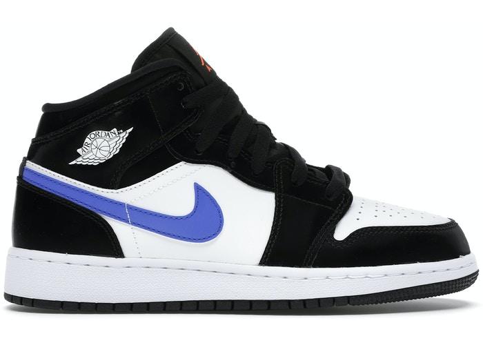 JORDAN 1 MID BLACK RACER BLUE WHITE (GS) - The Edit LDN