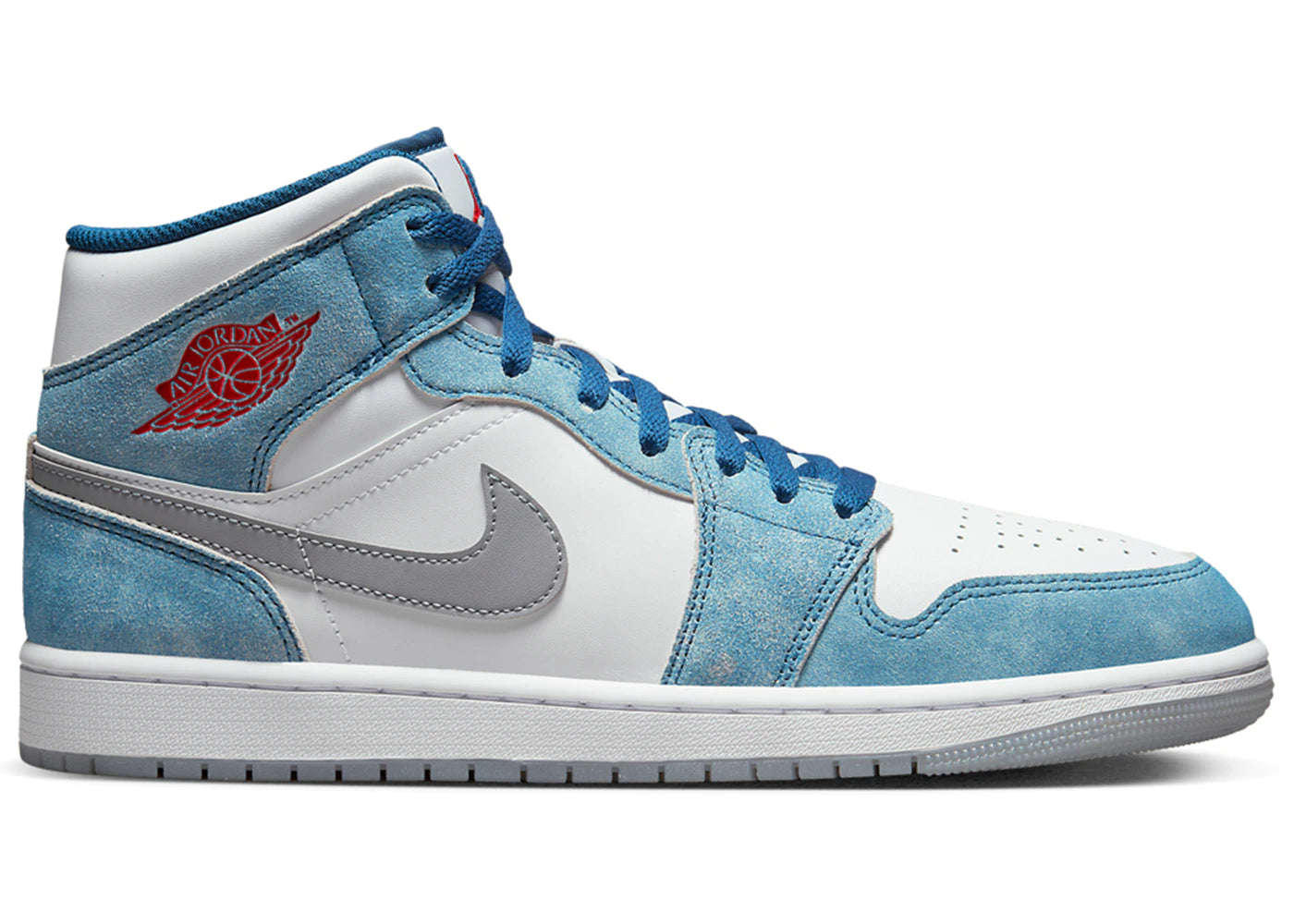 JORDAN 1 MID FRENCH BLUE FIRE RED M