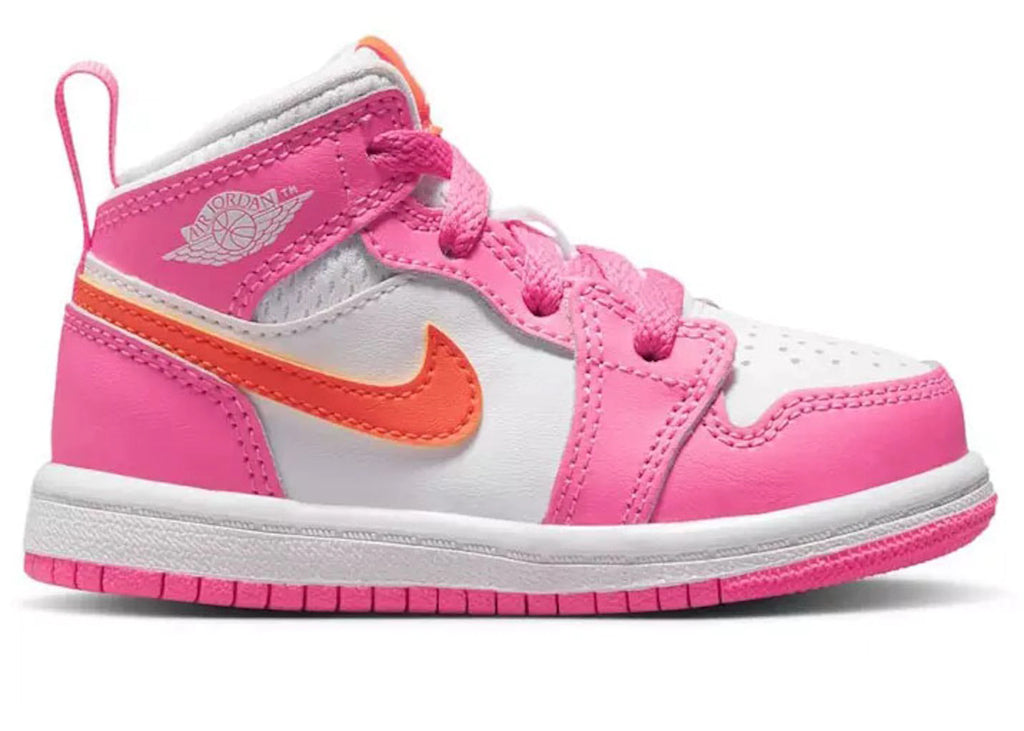 toddlers jordan 1 mid pinksicle saftey orange td