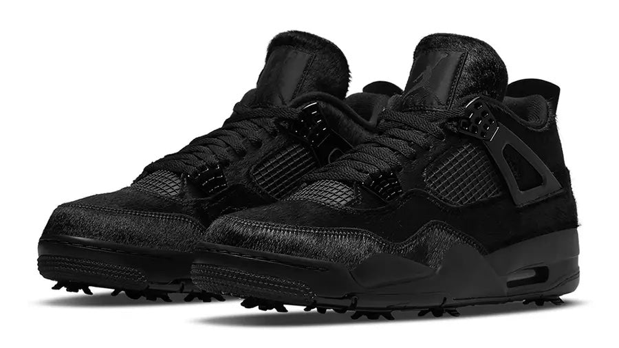 JORDAN 4 RETRO GOLF BLACK CAT PONY HAIR - The Edit LDN