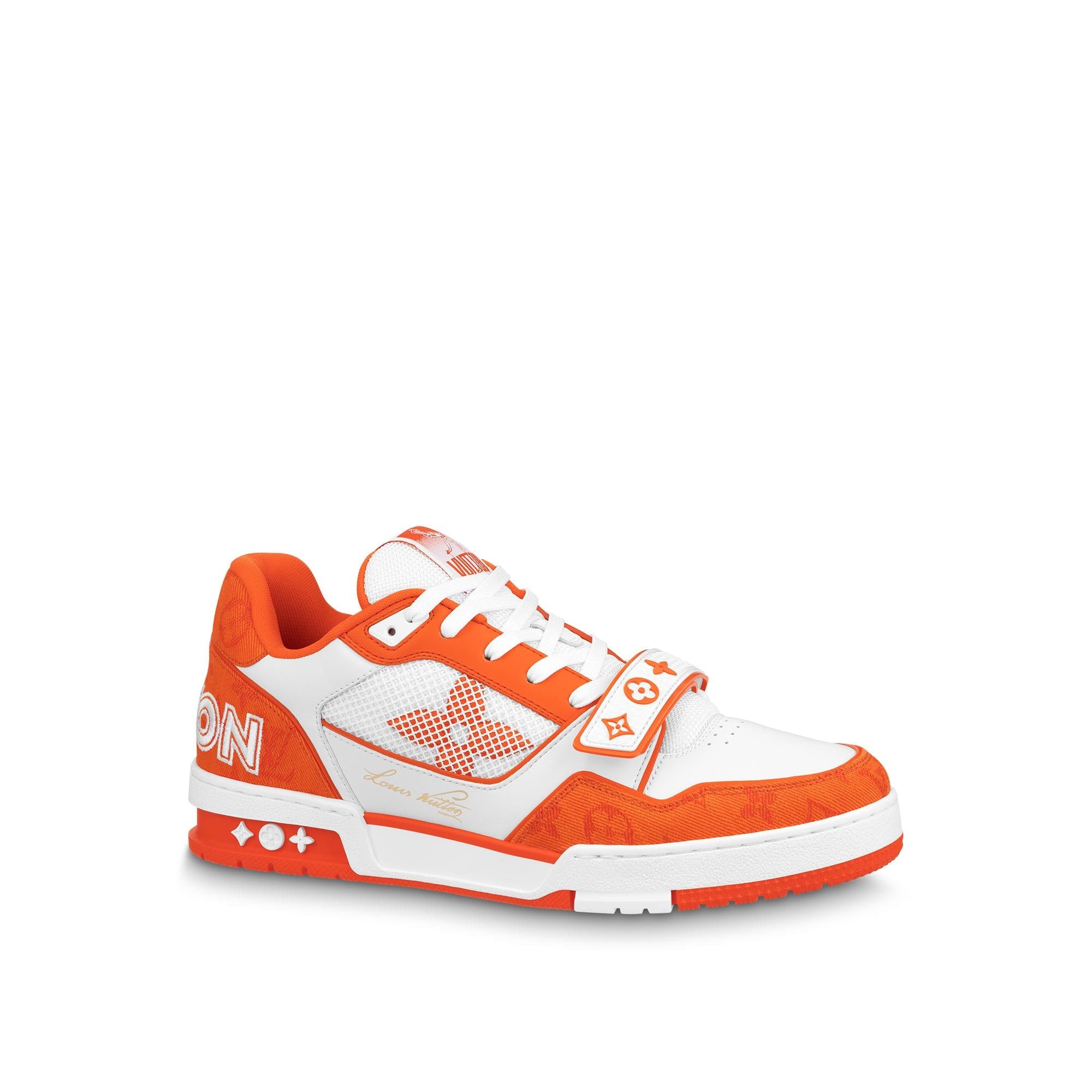LOUIS VUITTON TRAINER MONOGRAM DENIM ORANGE