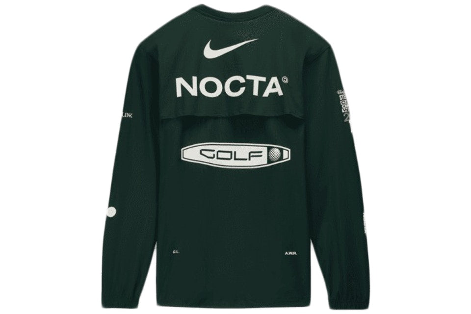 メンズウェア NIKE NOCTA Long Sleeve Woven Crew S GOLF Nike x NOCTA Long Sleeve Woven Crew (Pro Green & Black