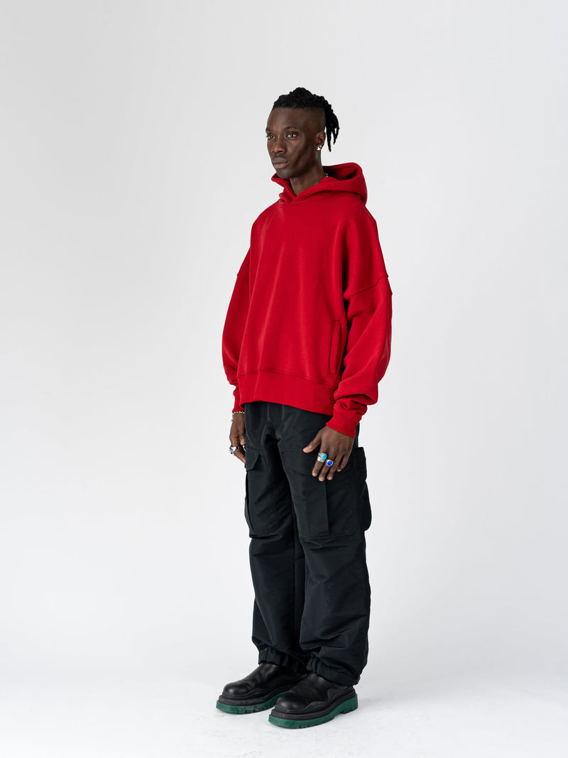 DNS006 'SILHOUETTE' HOODIE IN RED