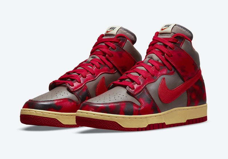 NIKE DUNK HIGH 1985 ACID WASH RED - The Edit LDN