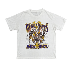 VINTAGE WORLD CHAMPS "BACK TO BACK" WHITE T-SHIRT