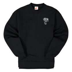 NIKE X STUSSY INTERNATIONAL CREWNECK SWEATSHIRT BLACK - The Edit Man London Online